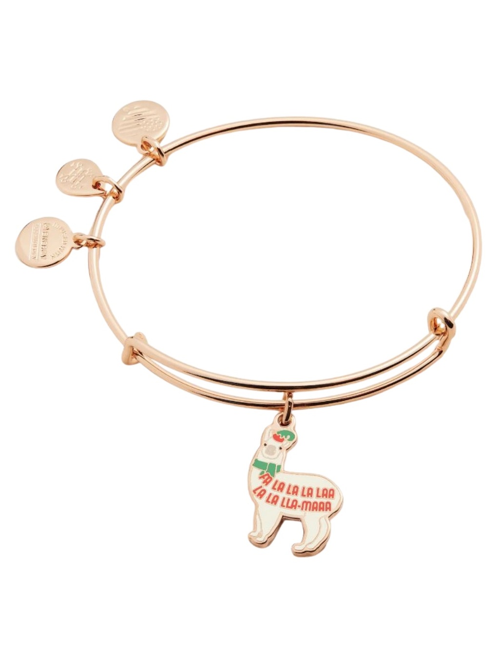 NWT! Alex and Ani FALALA Llama Charm Bangle Bracelet - Rose Gold